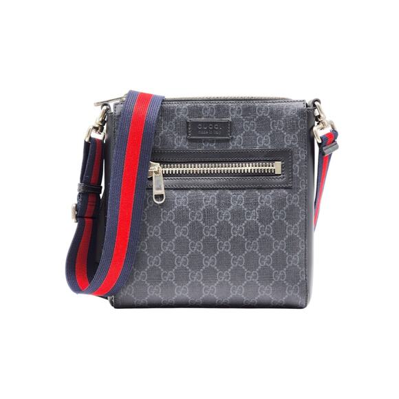 Gucci Other - Gucci GG Supreme Small Messenger Crossbody Bag Black Gray 792082 - $1580